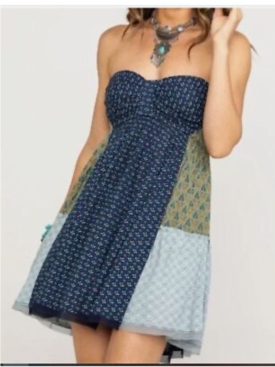 Free People Across The Sea Tunic Strapless With Pockets Shirt Top Xs Viscose